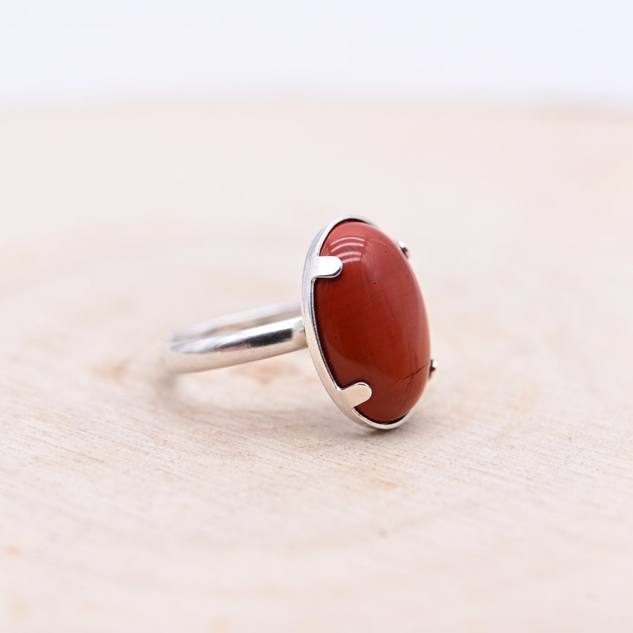 Bague Jaspe Rouge "Vitalité" Argent 925