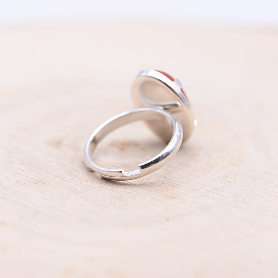 Bague Jaspe Rouge "Vitalité" Argent 925