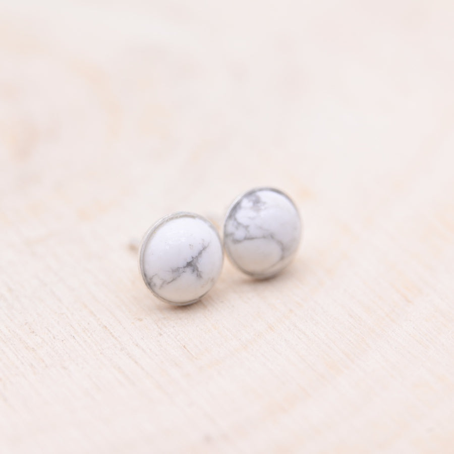 Boucles d'oreilles Howlite "Patience" Argent 925