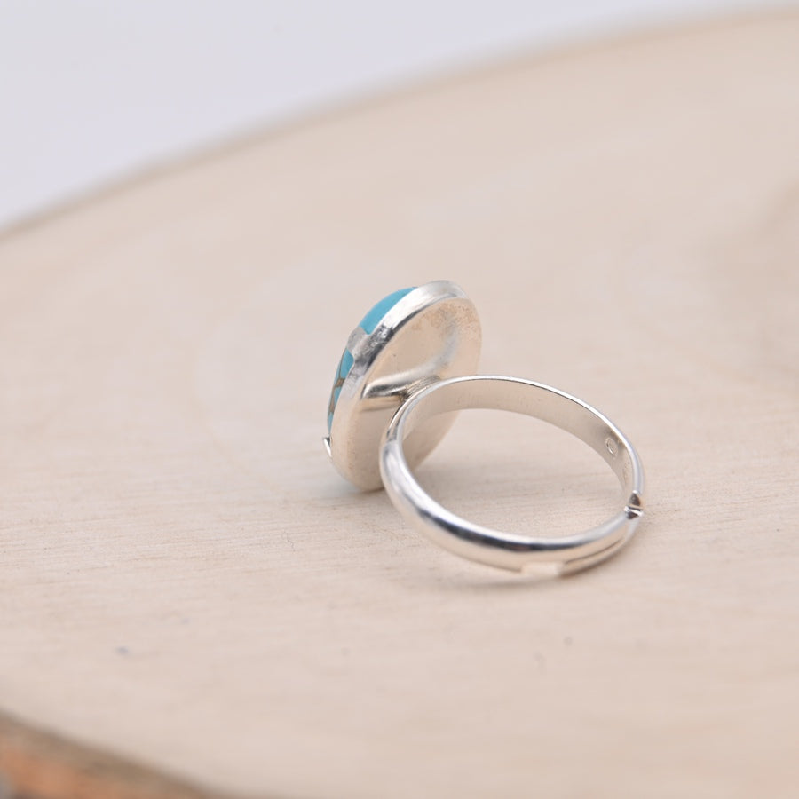Bague Turquoise d'Arizona "Sérénité" Argent 925