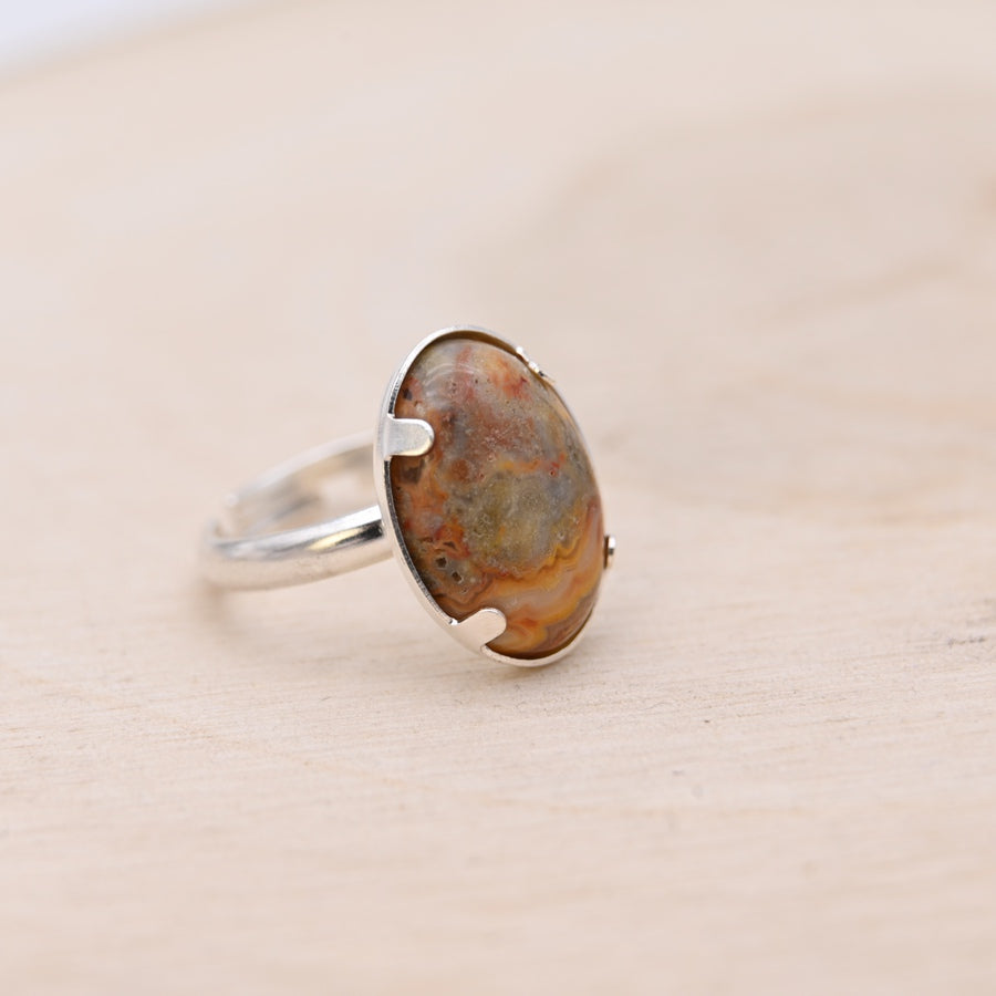 Bague Agate Crazy Lace "Joie de Vivre" Argent 925
