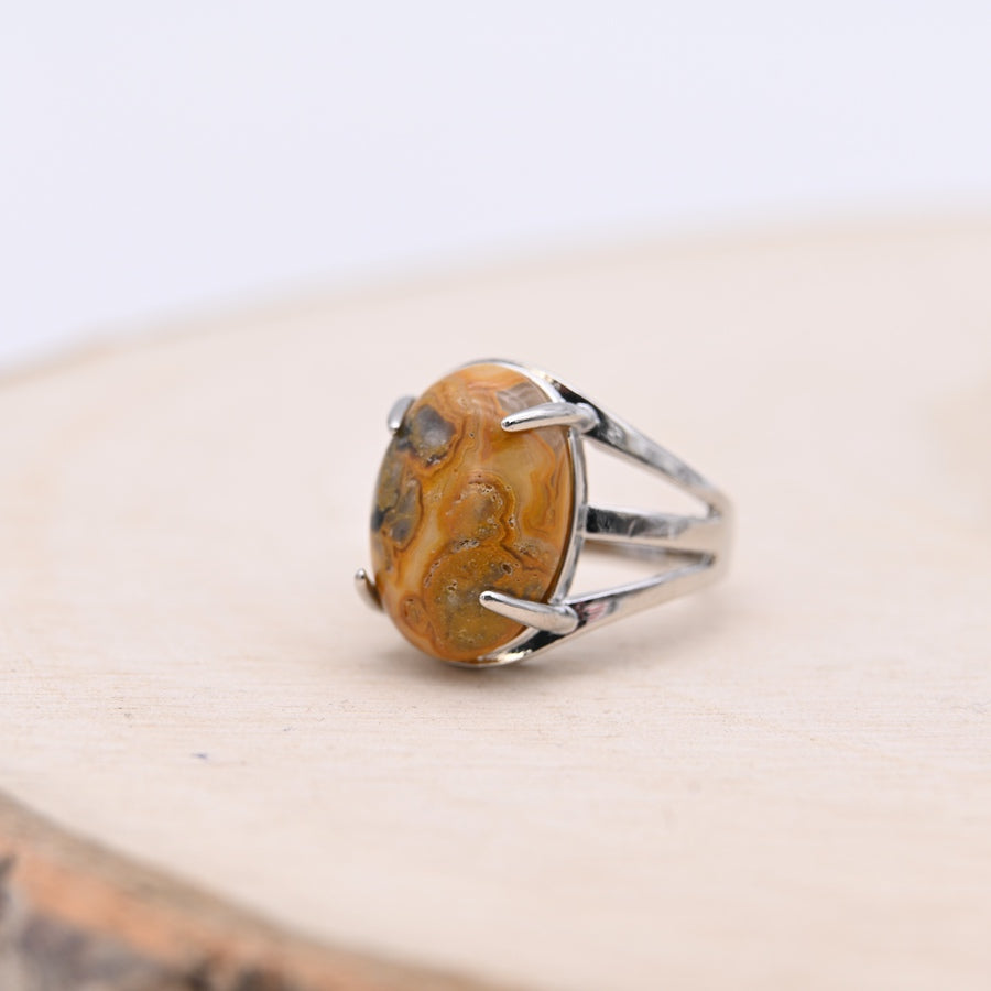Bague Agate Crazy Lace "Joie de Vivre"