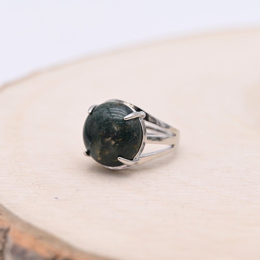 Bague Agate Mousse "Nature"