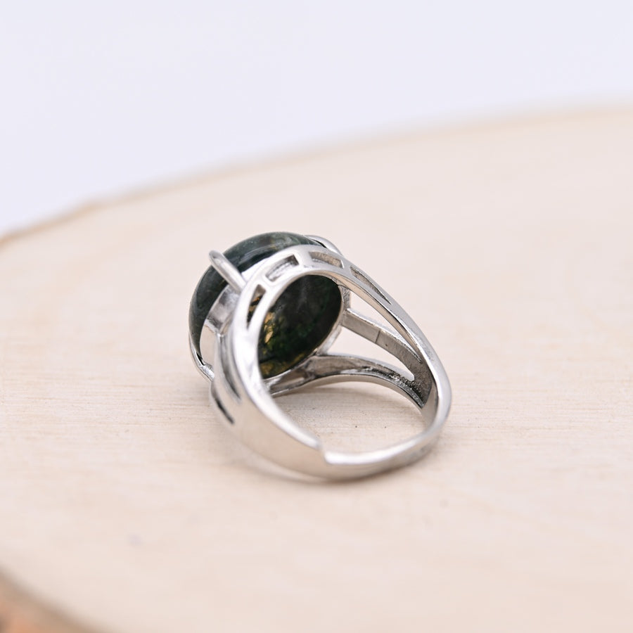 Bague Agate Mousse "Nature"