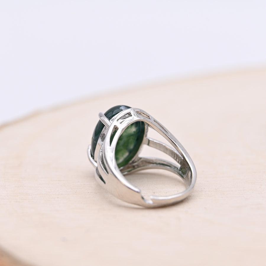 Bague Agate Mousse "Nature"