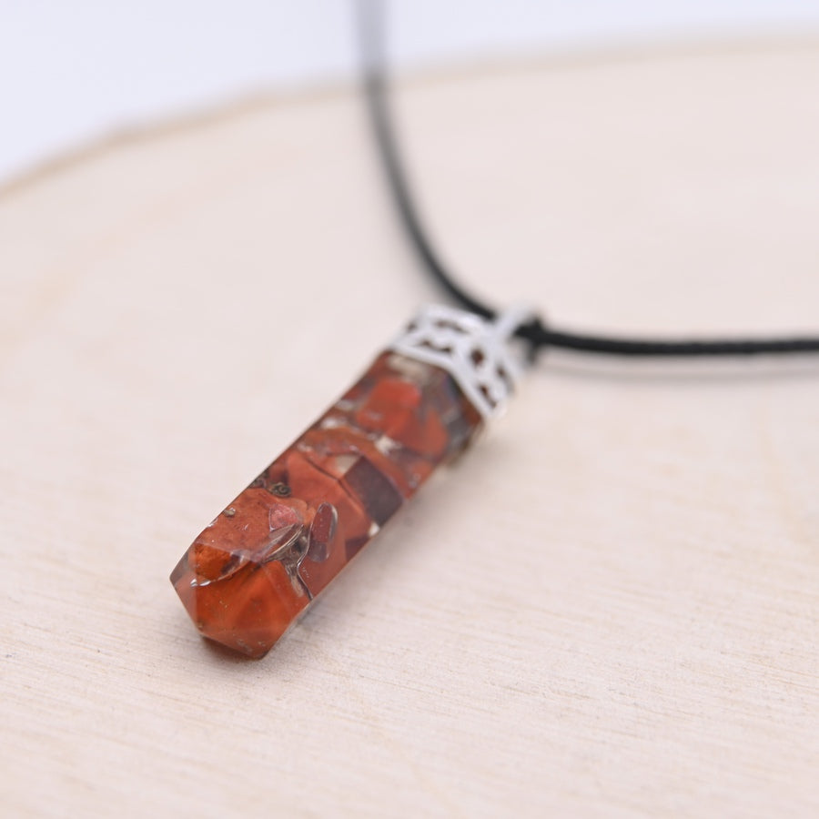 Pendentif Jaspe Rouge "Vitalité"