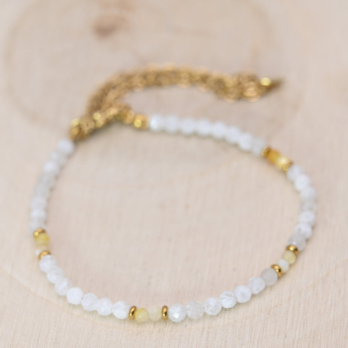 Bracelet Facetté Nacre & Pierre de Lune
