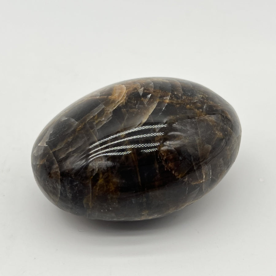 Galet "Lucidité" en Pierre de Lune Noire