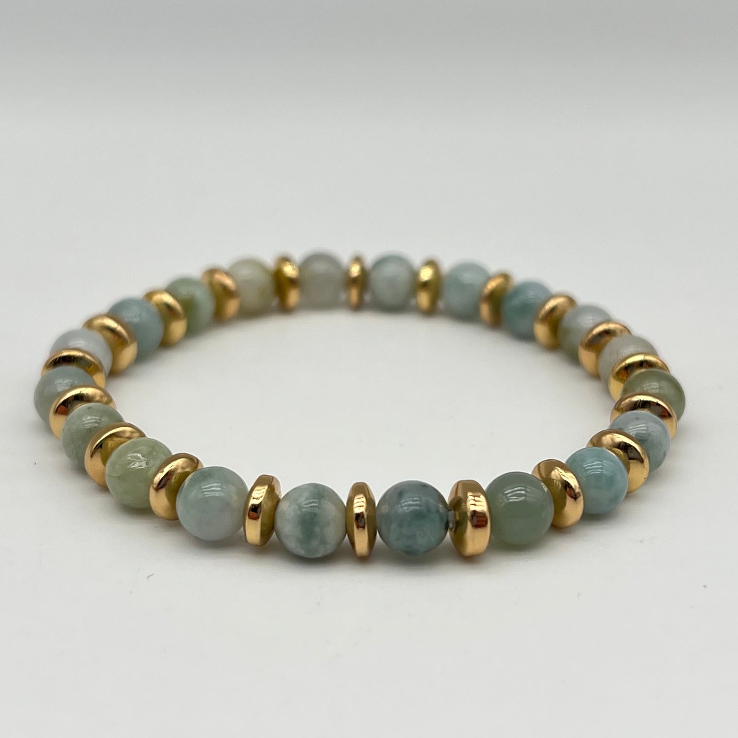 Bracelet Collection Gold "Relaxation" - Jade de Birmanie