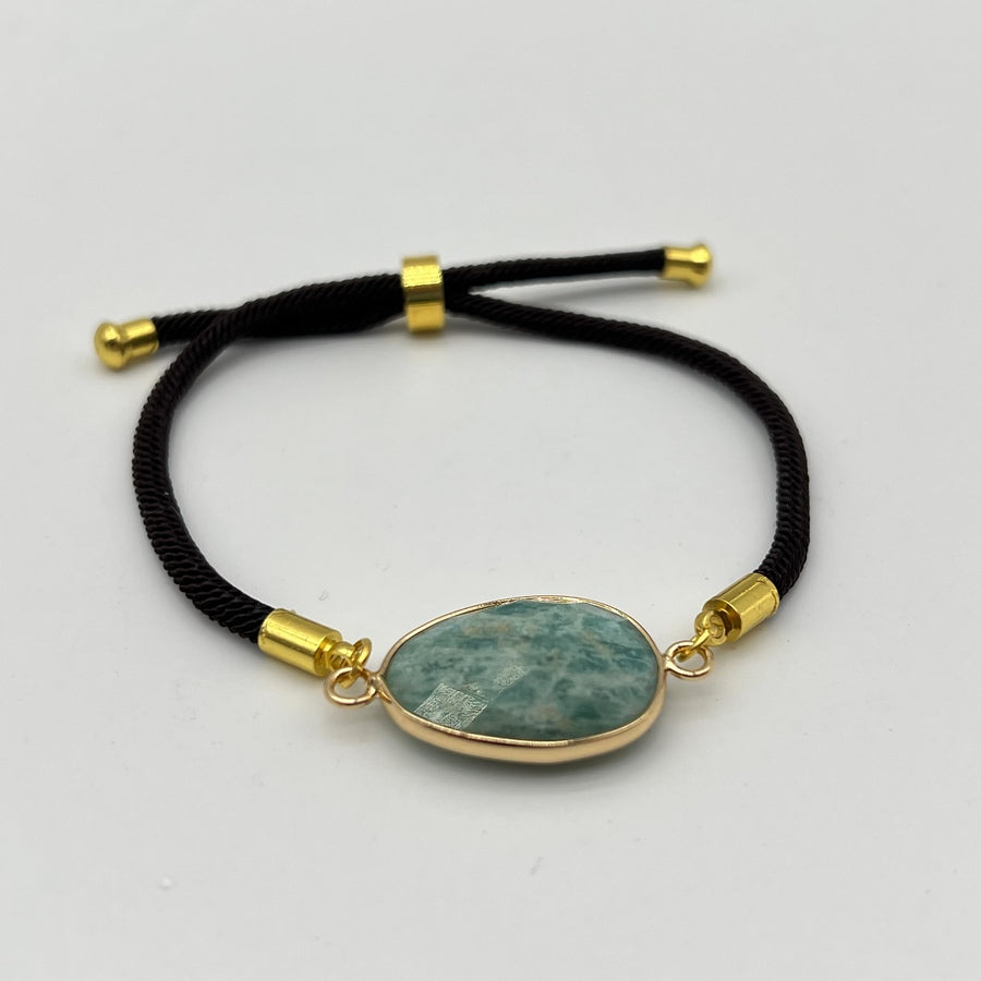 Bracelet Amazonite "Apaisement" - Style Facetté - Déstockage