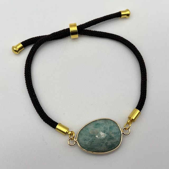 Bracelet Amazonite "Apaisement" - Style Facetté - Déstockage