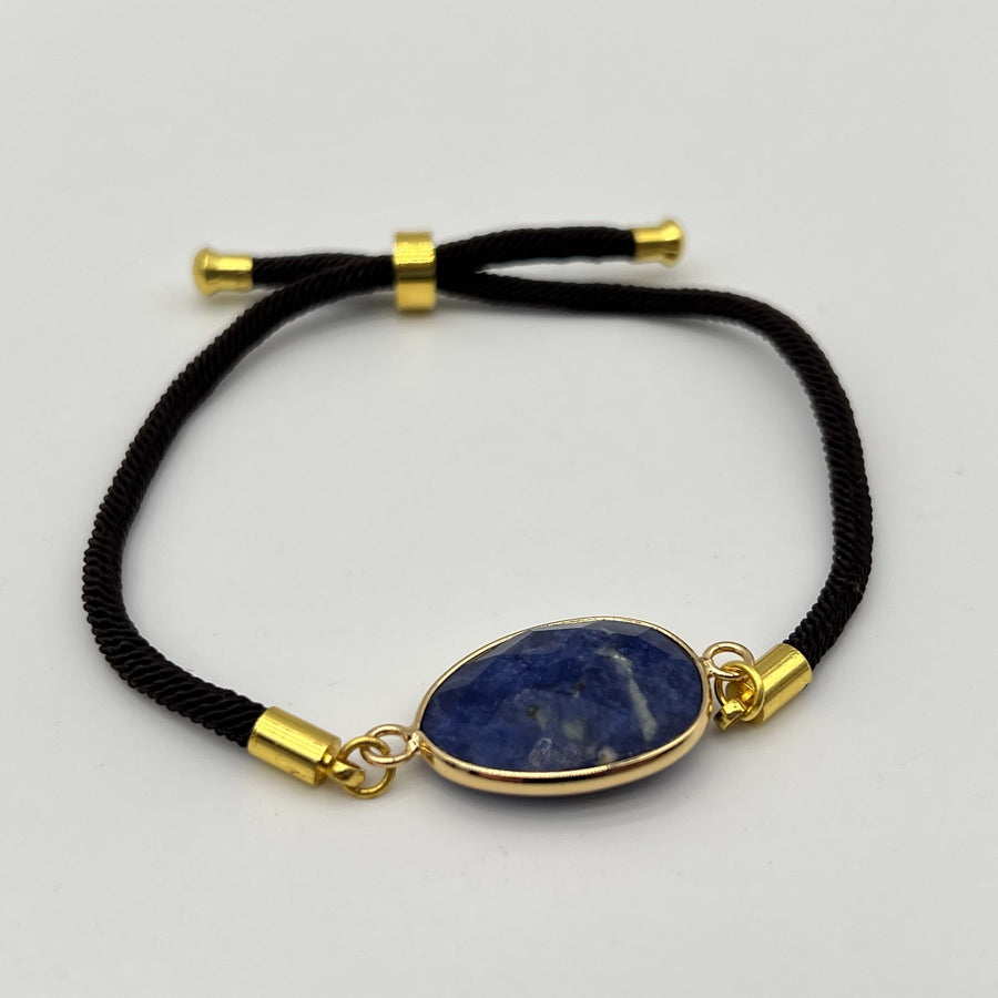 Bracelet Sodalite "Concentration" - Style Facetté - Déstockage