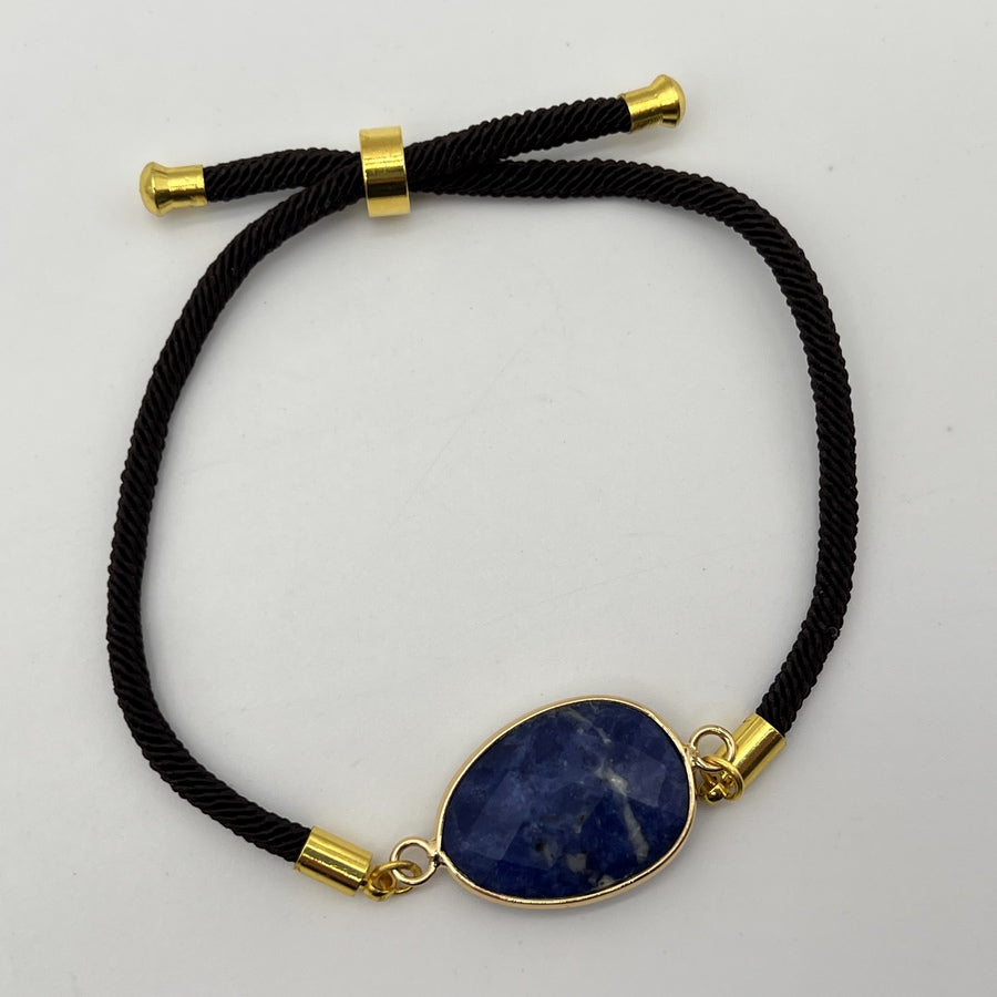 Bracelet Sodalite "Concentration" - Style Facetté - Déstockage