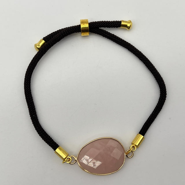 Bracelet Quartz Rose "Amour" - Style Facetté - Déstockage