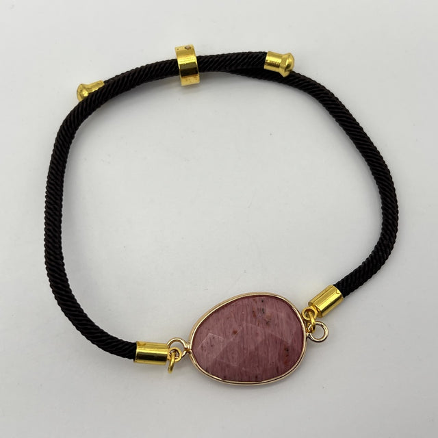 Bracelet Rhodonite "Soutien Emotionnel" - Style Facetté - Déstockage