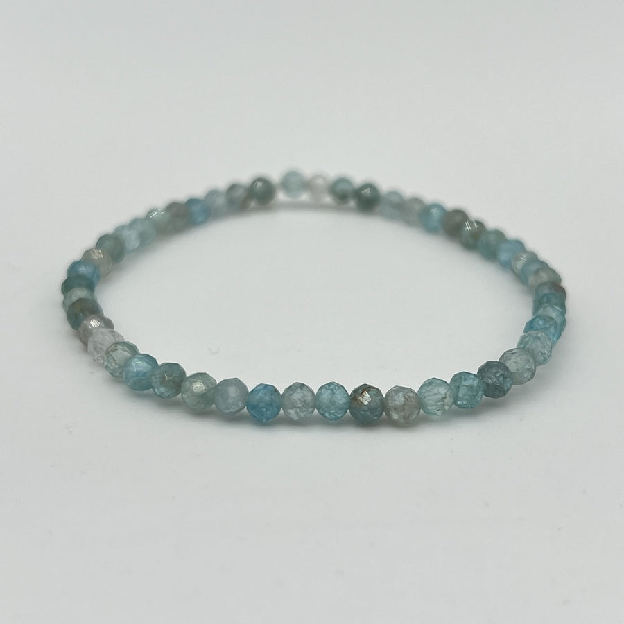 Bracelet Facetté Apatite Bleue Claire "Volonté" - Déstockage
