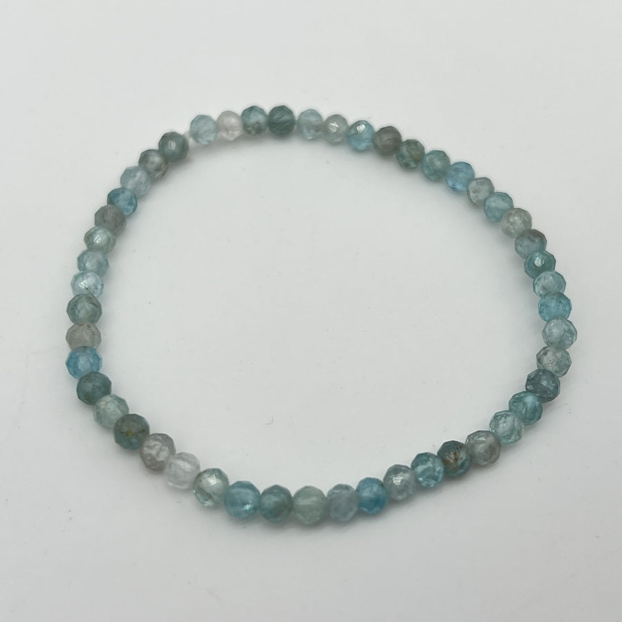 Bracelet Facetté Apatite Bleue Claire "Volonté" - Déstockage