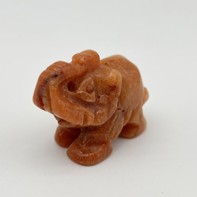 Petit Elephant en Aventurine Orange "Tranquillité" - Déstockage