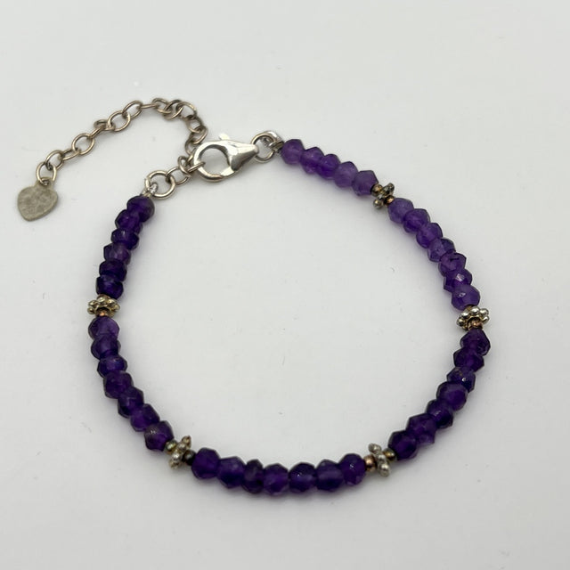 Bracelet Facetté Améthyste "Bonté" - Argent 925 - Déstockage