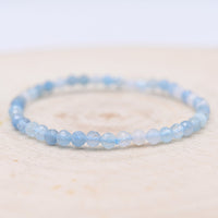 Bracelet Facetté Aigue-Marine "Bonheur"
