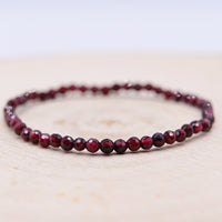Bracelet Facetté Grenat Rouge Almandin "Passion"