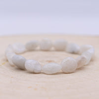 Bracelet Roulé Pierre de Lune Blanche "Douceur Féminine"