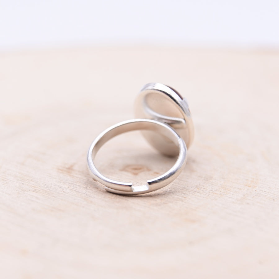 Bague Agate du Botswana "Ancrage Apaisant" Argent 925