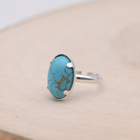 Bague Turquoise d'Arizona "Sérénité" Argent 925