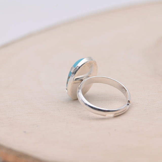 Bague Turquoise d'Arizona "Sérénité" Argent 925