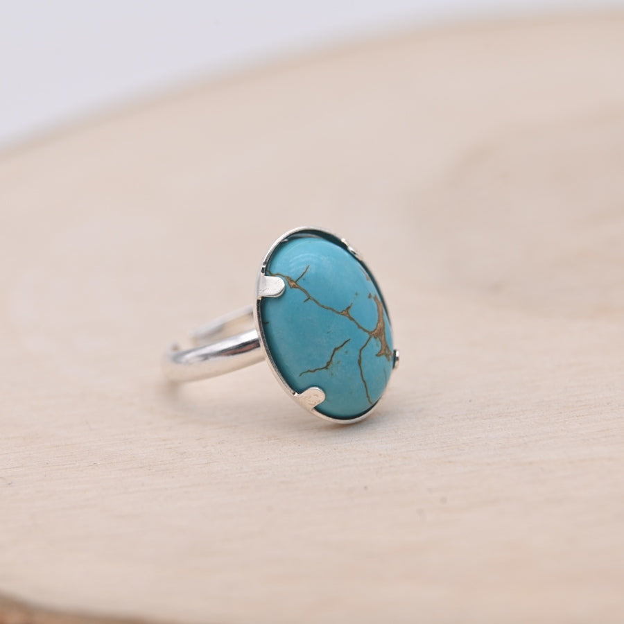 Bague Turquoise d'Arizona "Sérénité" Argent 925