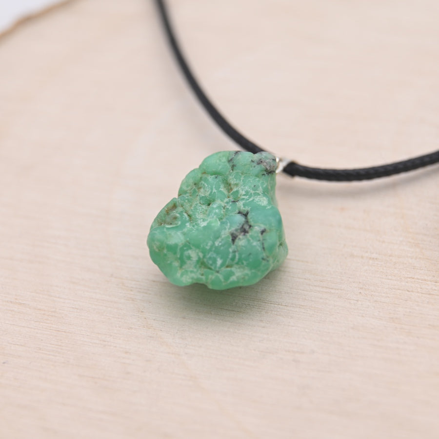 Pendentif Chrysoprase Brute "Renouveau"