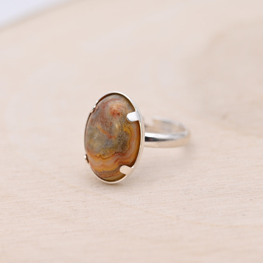 Bague Agate Crazy Lace "Joie de Vivre" Argent 925