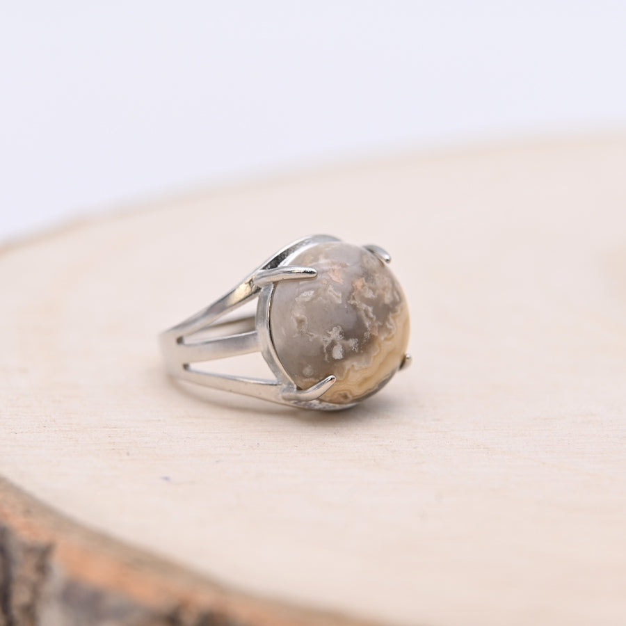 Bague Agate Crazy Lace "Joie de Vivre"