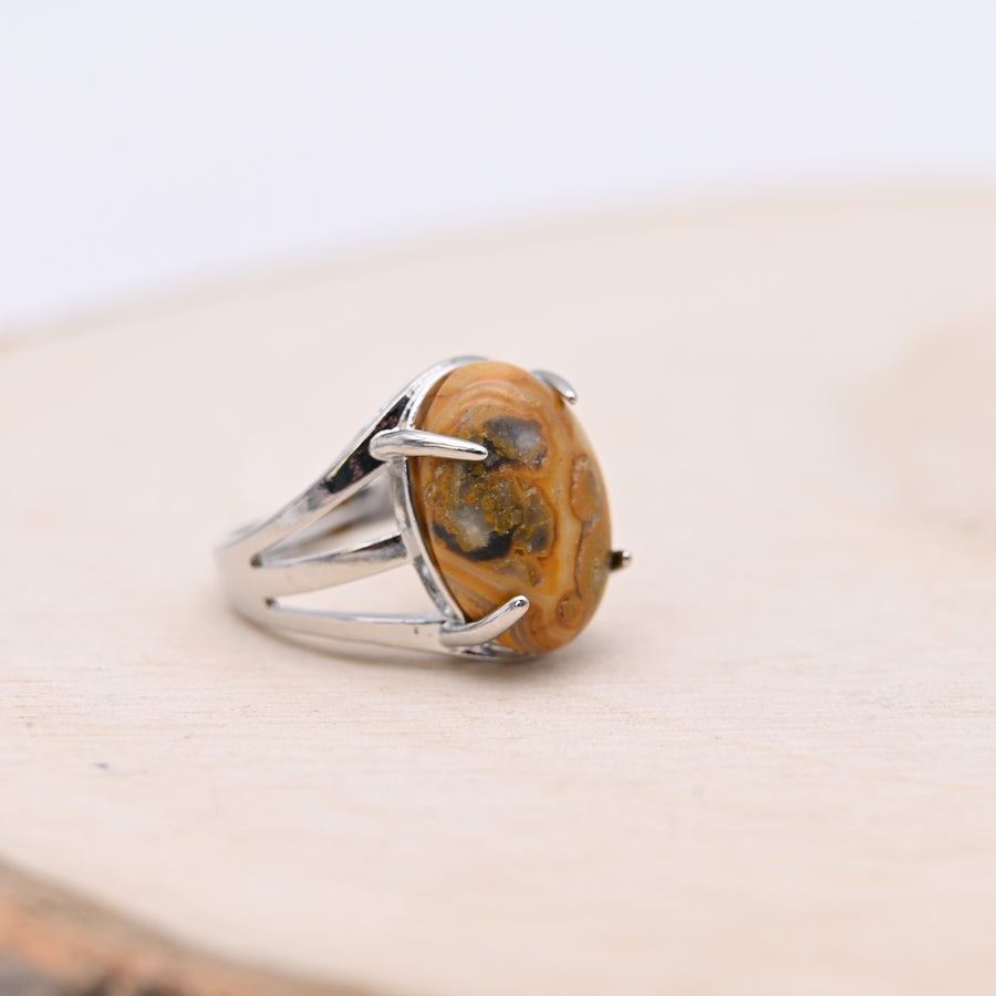 Bague Agate Crazy Lace "Joie de Vivre"