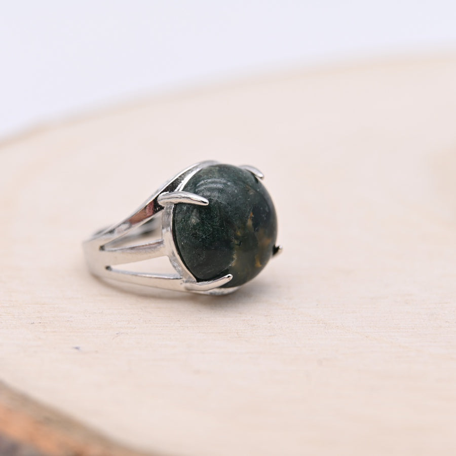 Bague Agate Mousse "Nature"