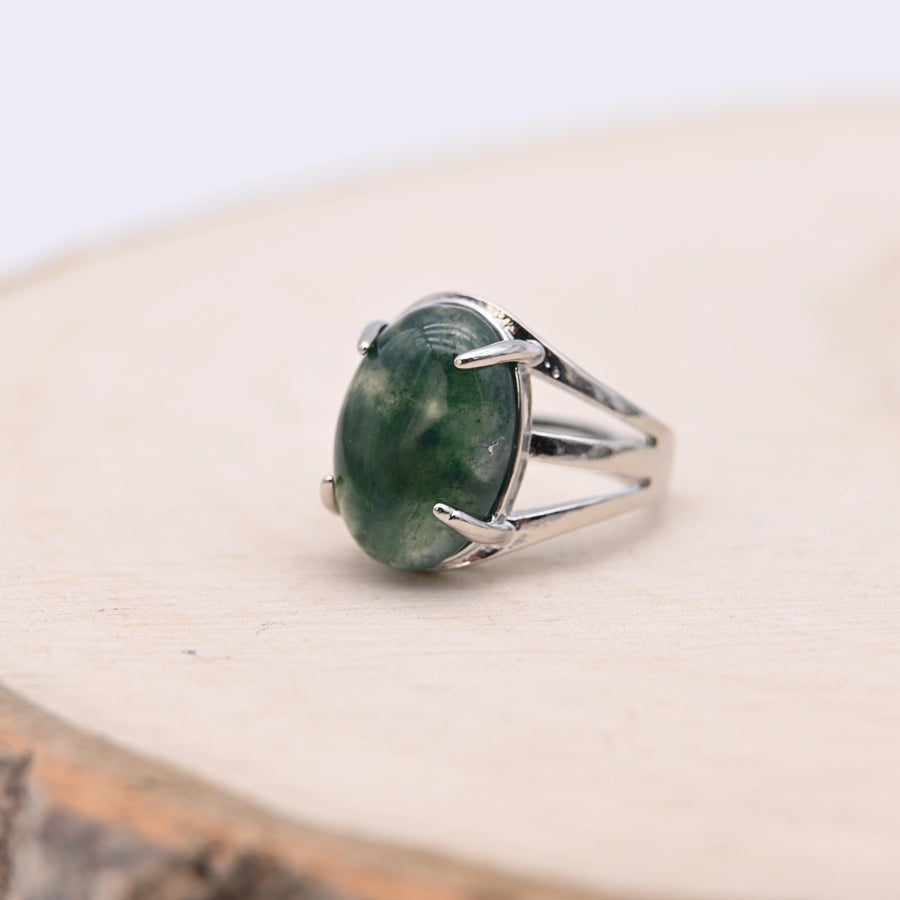 Bague Agate Mousse "Nature"