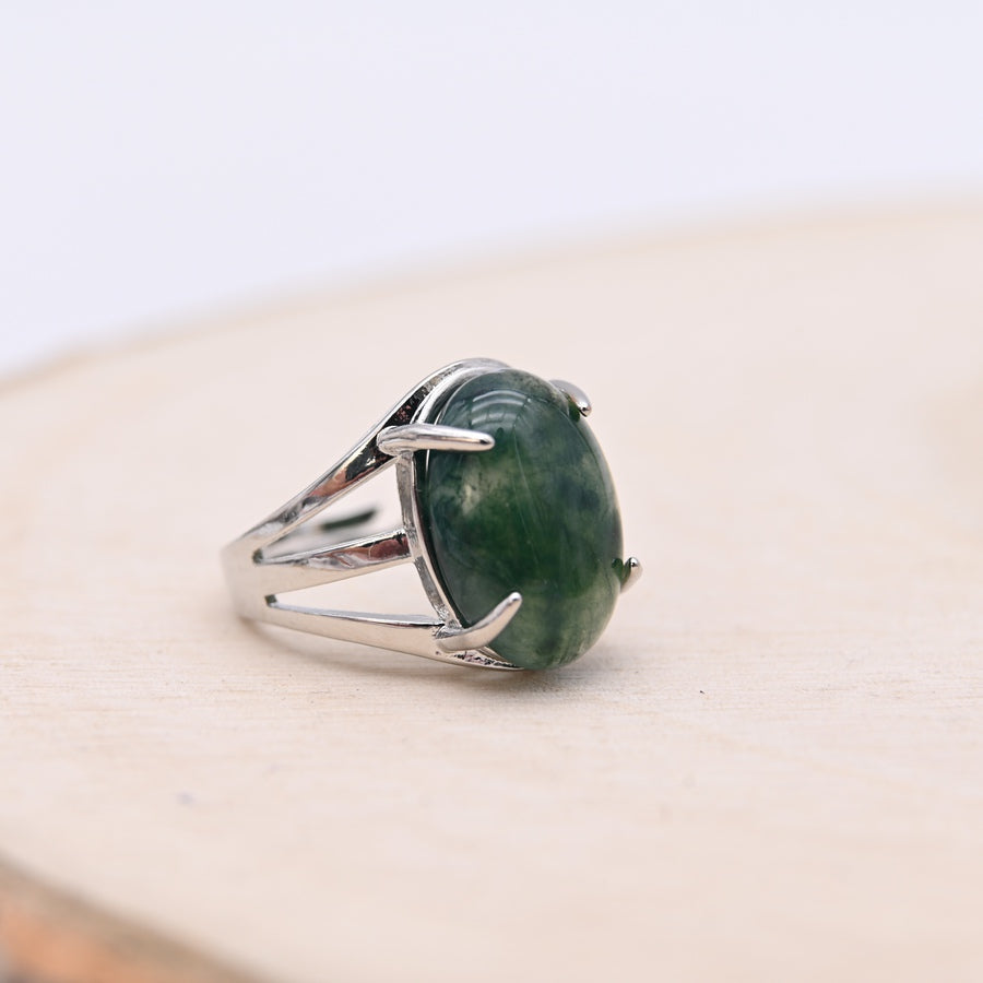 Bague Agate Mousse "Nature"