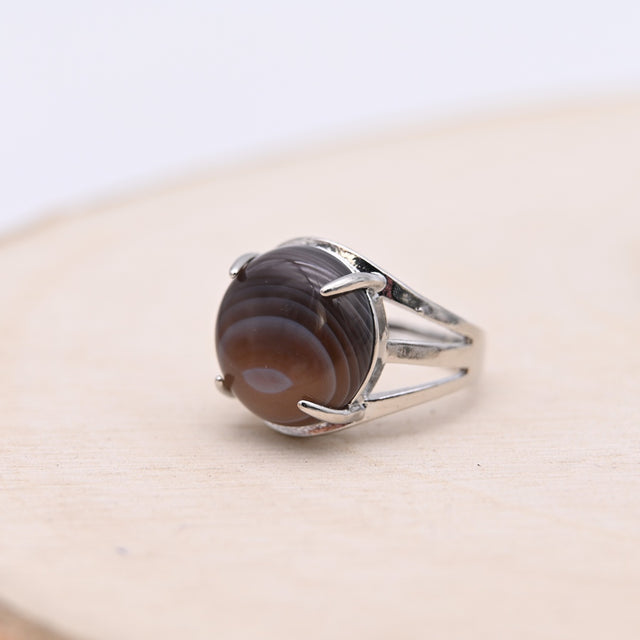 Bague Agate du Botswana "Réconfort"