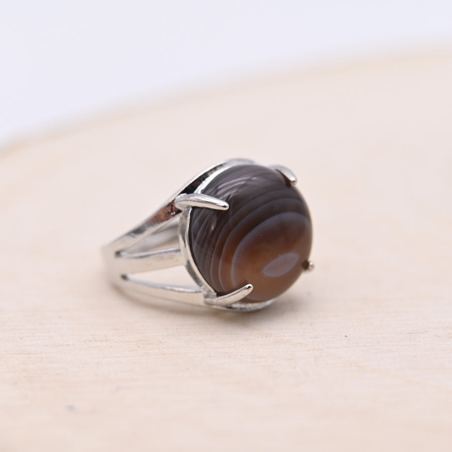 Bague Agate du Botswana "Réconfort"