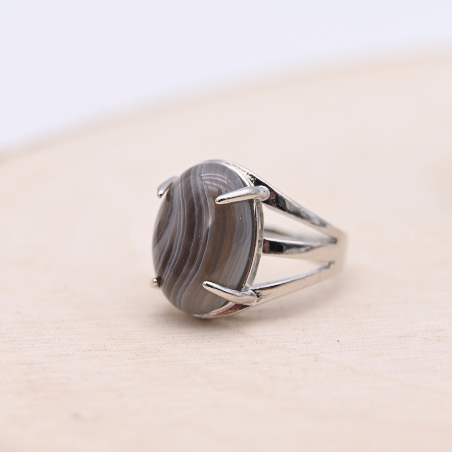 Bague Agate du Botswana "Réconfort"
