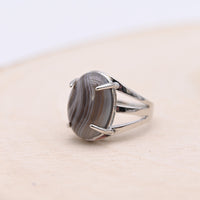 Bague Agate du Botswana "Réconfort"
