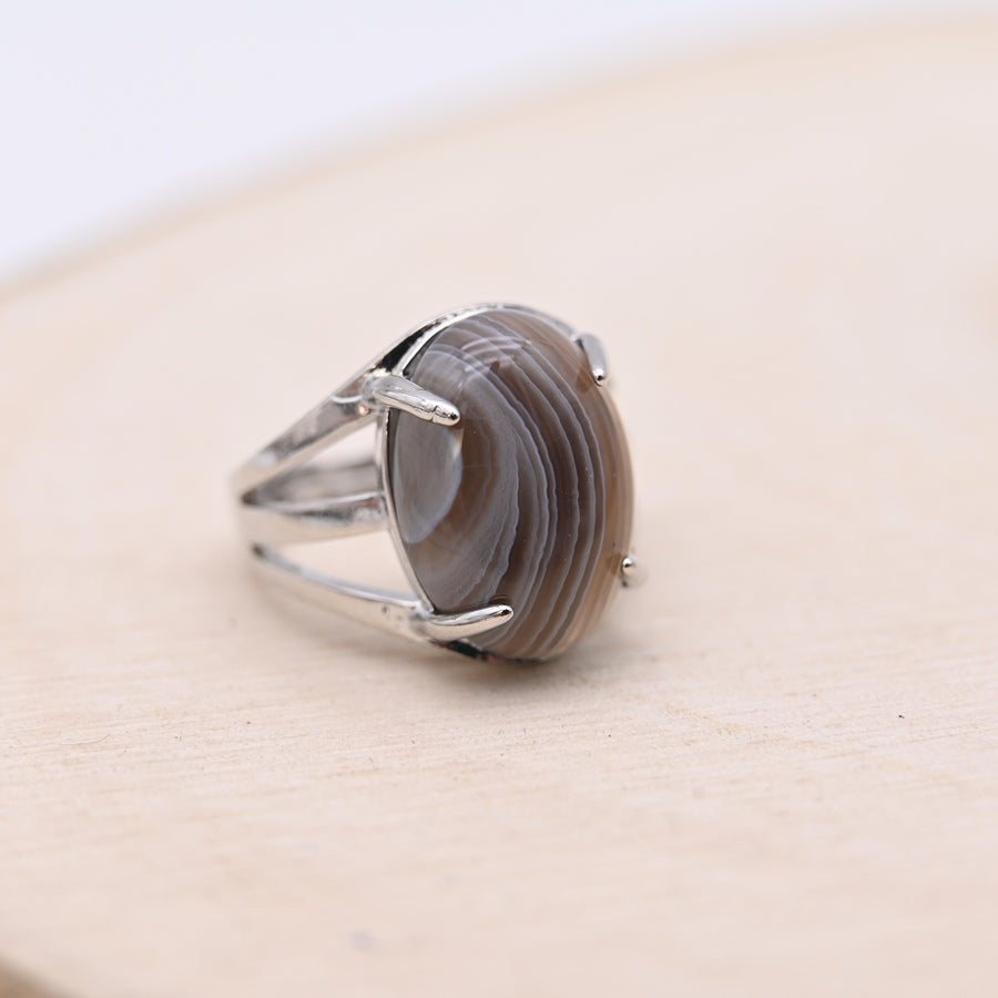 Bague Agate du Botswana "Réconfort"