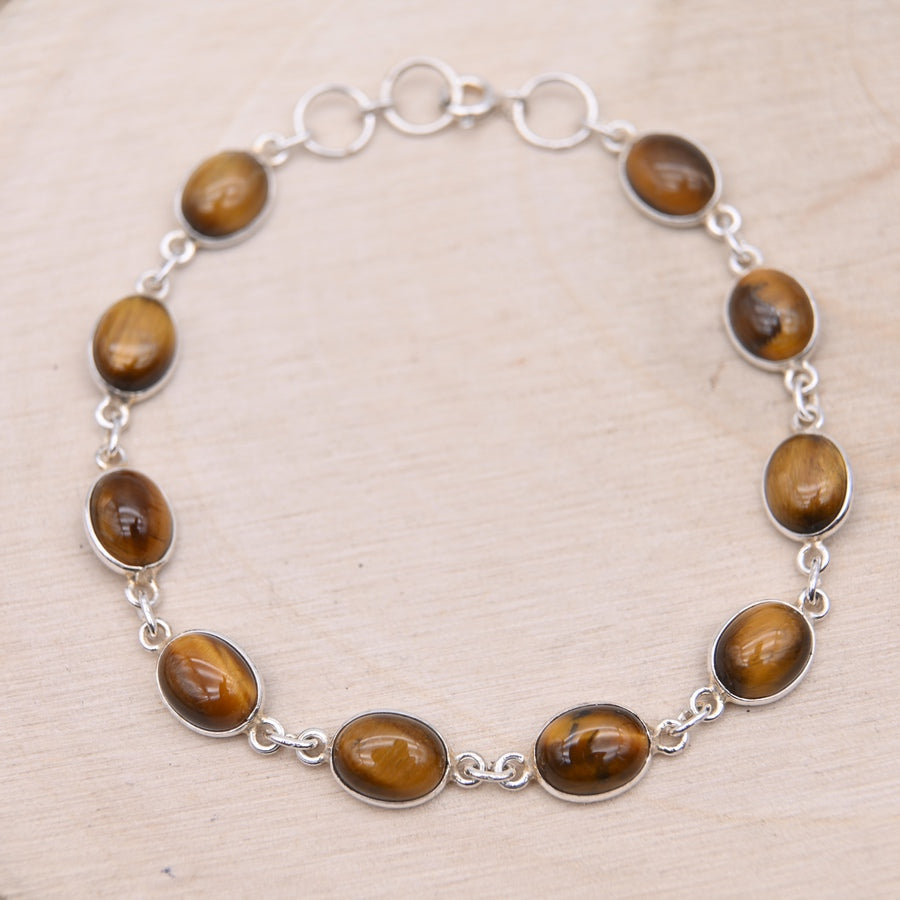 Bracelet Œil de Tigre "Confiance" Argent 925
