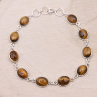 Bracelet Œil de Tigre "Confiance" Argent 925