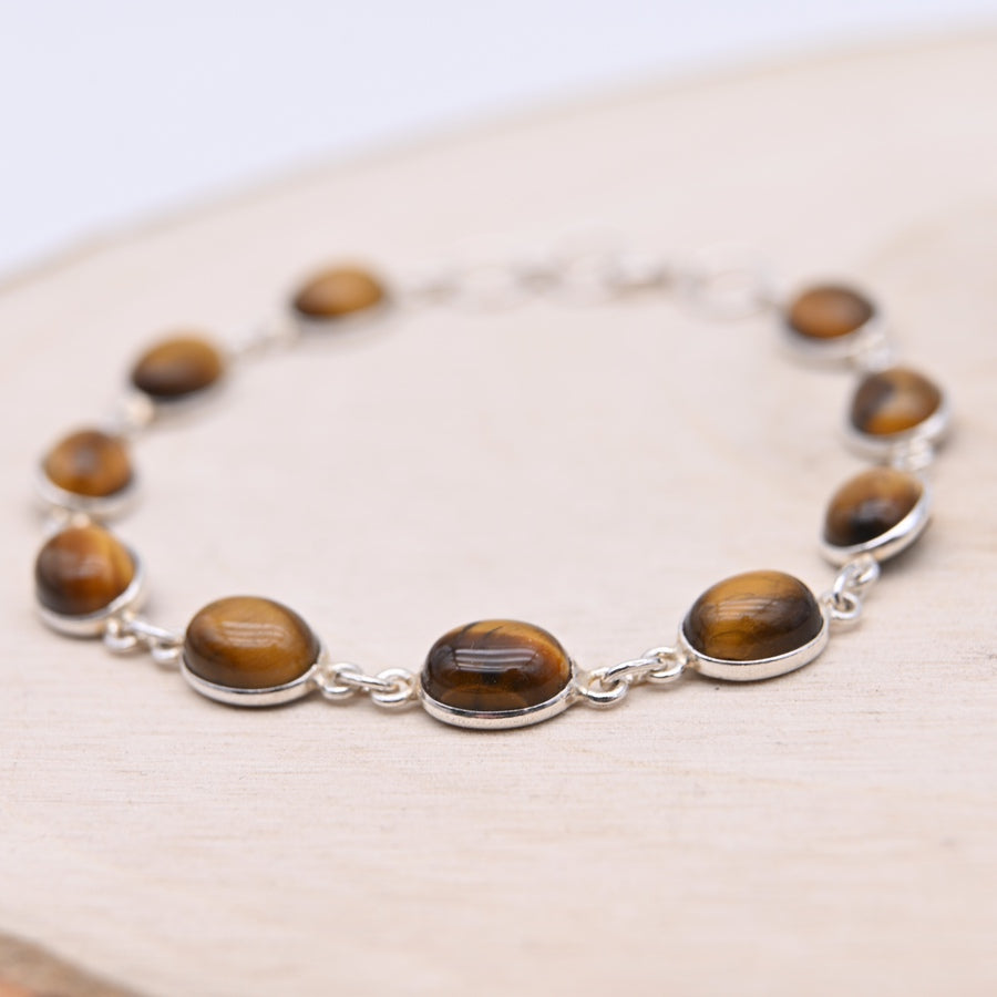 Bracelet Œil de Tigre "Confiance" Argent 925