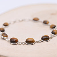 Bracelet Œil de Tigre "Confiance" Argent 925