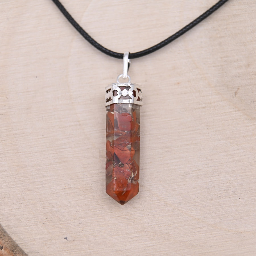 Pendentif Jaspe Rouge "Vitalité"