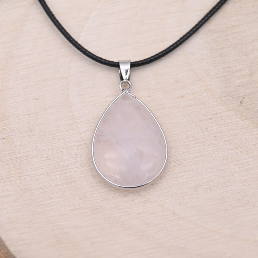 Pendentif Quartz Rose "Amour"