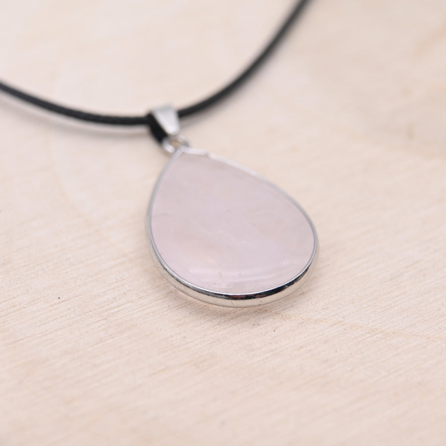 Pendentif Quartz Rose "Amour"