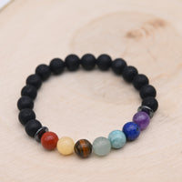 Bracelet Pierre de Lave 7 Chakras
